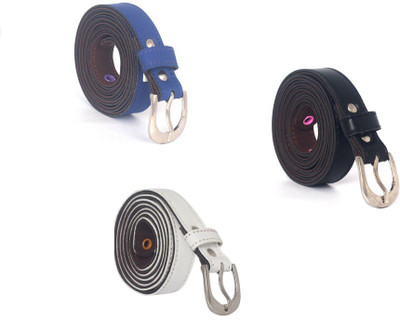 

Fashno Women Casual Multicolor Synthetic Belt, Black;blue;white