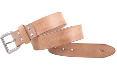 

Kangoo Men Casual Beige Genuine Leather Belt