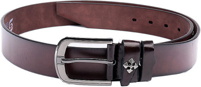 

Swiss Design Men Casual Brown Genuine Leather Belt