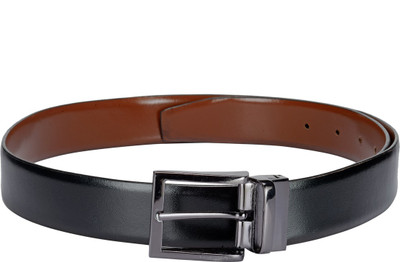 

Teakwood Men Casual Black Genuine Leather Reversible Belt