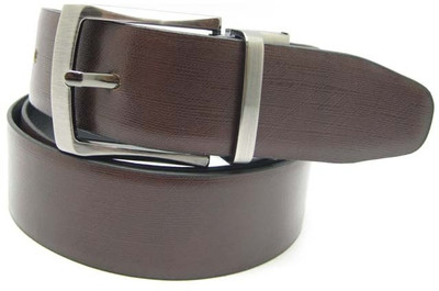 

Lustre International Men Formal Black Genuine Leather Reversible Belt, Black;brown