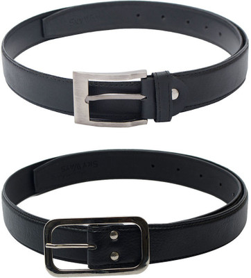 

Skyways Men Formal, Casual Black Artificial Leather Belt, Black-01