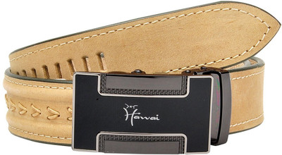 

Hawai Men Casual, Formal Brown Genuine Leather Belt, Light brown