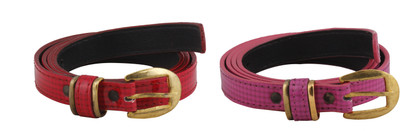 

SRS Women Casual Pink, Red Artificial Leather Belt, Pink-red-117
