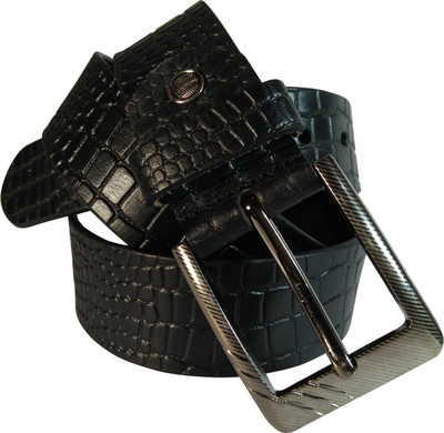 

Vondars Men Formal, Casual Black Genuine Leather Belt, Black mens formal leather belt