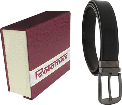 

Rotomax Men Black Artificial Leather Reversible Belt