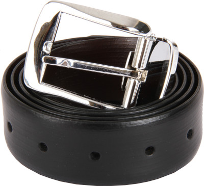 

John Players Men Formal Brown, Black Genuine Leather Reversible Belt, Black and brown