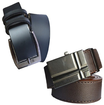

Loopa Men Formal Multicolor Artificial Leather Belt, Black and brown