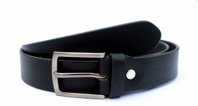 

Tops Men Semi-formal Black Genuine Leather Belt