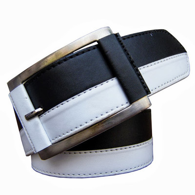 

Winsome Deal Men Formal, Casual Artificial Leather Belt, Black and white
