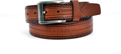 Pellezari Men Casual Brown Genuine Leather Belt