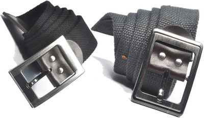 

AARIP Men Formal Black, Grey Canvas Belt, Multy
