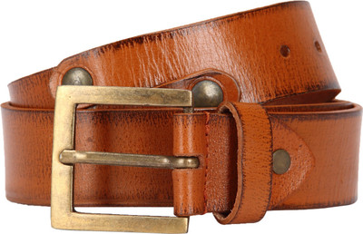 Flying Machine Men Brown Genuine Leather Belt