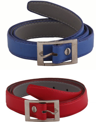 

SRS Women Casual Blue, Red Artificial Leather Belt, Rblue-red-15