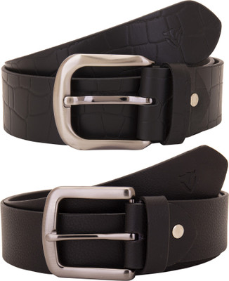 

Valbone Men Formal Black Genuine Leather Belt