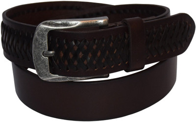 

Pellezzari Men Casual Brown Genuine Leather Belt
