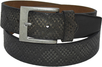 Pellezzari Men Casual Black Genuine Leather Belt