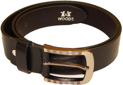 

Woods Men Casual Black Genuine Leather Belt