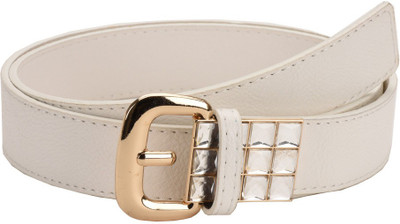 

Tiekart Women Casual White Synthetic Belt