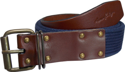 

Honey Badger Men Casual Blue Canvas Belt, Navy