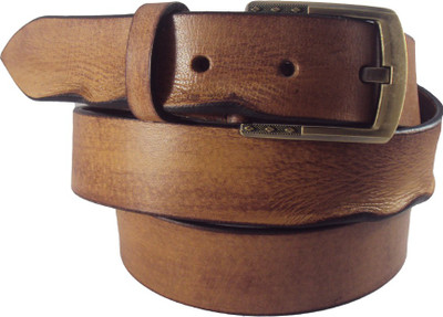 

National Leathers Men Casual Tan Genuine Leather Belt