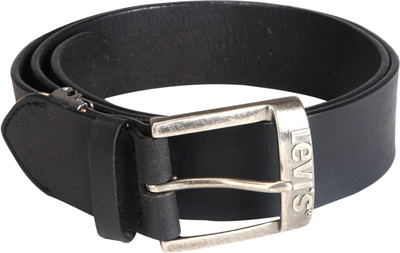 

Levi's Men Casual Black Genuine Leather, Metal Belt