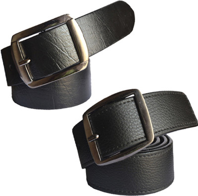 

Loopa Men Formal Multicolor Artificial Leather Belt, Black and brown
