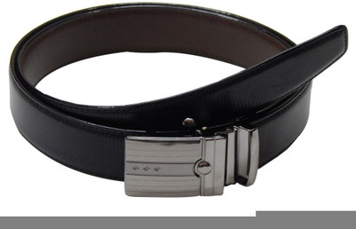 

Navaksha Men Formal Black Artificial Leather Reversible Belt