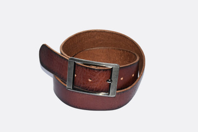 

Pellezzari Men Casual Brown Genuine Leather Belt