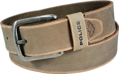 

Police Men Green Genuine Leather Belt, Isabelline