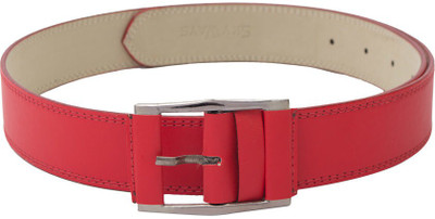 

Skyways Men Evening/Party, Casual Red Artificial Leather Belt, Red-02