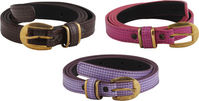 

SRS Women Casual Pink, Brown, Purple Artificial Leather Belt, Pink-brown-purple-131