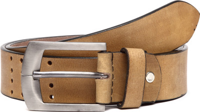 

U+N Men Casual Tan Genuine Leather Belt