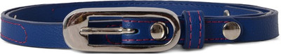 

Baggit Women Casual Blue Synthetic Belt, Ink blue