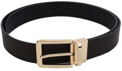 

Lino Perros Men Formal Brown Genuine Leather Reversible Belt