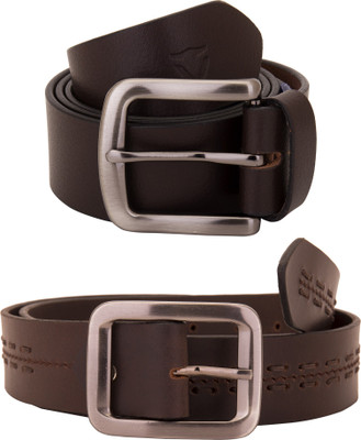 

Valbone Men Formal Brown Genuine Leather Belt