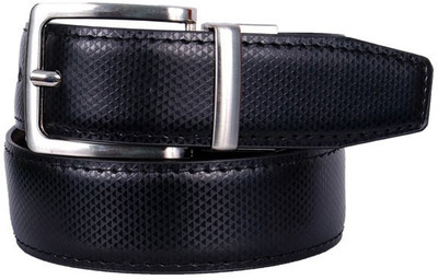 

Calibro Men Casual, Formal, Evening, Party Black Texas Leatherite Reversible Belt