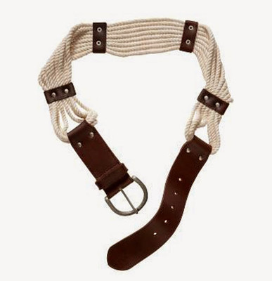 

99Cells Men Casual White Fabric Belt