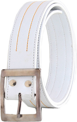 

Elligator Men Casual, Party, Formal White Artificial Leather Belt