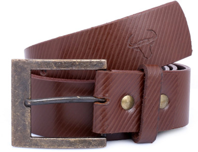 Bull Garments Men Casual Brown Genuine Leather Belt