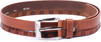 

Buckle Up Men Tan Genuine Leather Belt