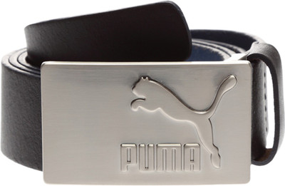 

Puma Men & Women Black Genuine Leather Belt