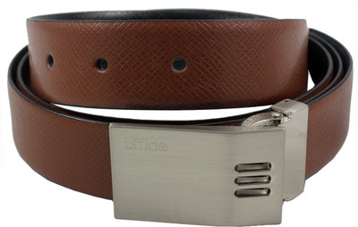

Bulchee Men Casual Black, Tan Genuine Leather Belt