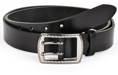

Buckle Up Men Formal Black Genuine Leather Belt