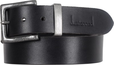 JUSTANNED Men Casual Black Genuine Leather Belt