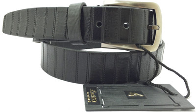 

Lustre International Men Formal Black Genuine Leather Belt