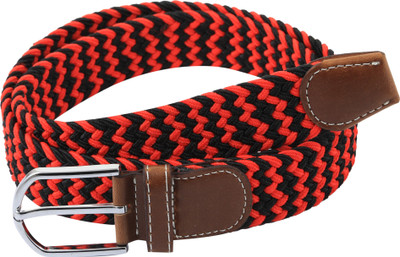 

Alvaro Men Casual Red, Black Fabric Belt, Black;red
