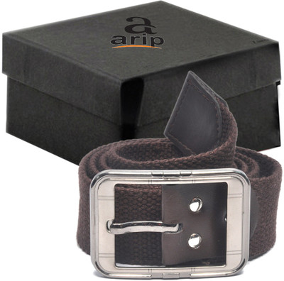 

AARIP Men Formal Brown Canvas Belt