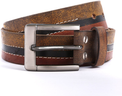 

WildHorn Men Casual Brown Genuine Leather Belt, Brown;black