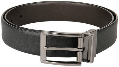 

Lino Perros Men Formal Black, Brown Genuine Leather Reversible Belt, Bb01